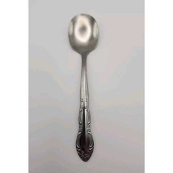 Wesley Forge WLF2 Sugar Spoon Stainless Steel 5 7/8" Floral Design Art Deco MCM - Picture 1 of 8